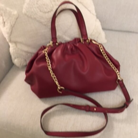 INC International Concepts Burgundy Top Handle Shoulder Bag - Picture 1 of 5